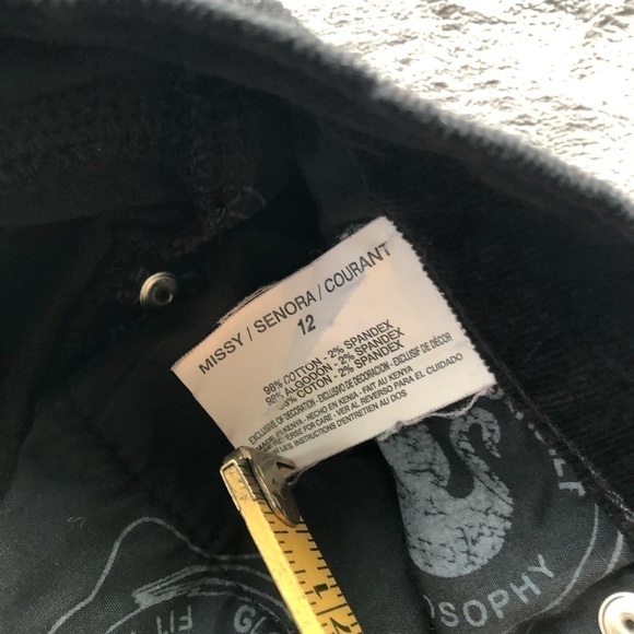 GLORIA Vanderbilt Black Corduroy velvet pants size 12 - Picture 7 of 8